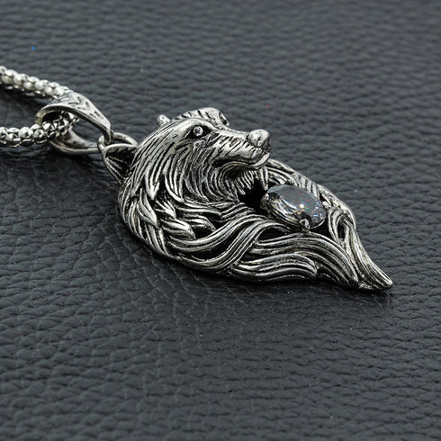 Collier Loup en Argent